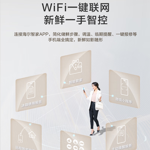 Haier Hemei series 415L cross-door refrigerator, ultra-thin zero-embedded refrigerator, 70 cm wide, first-class dual-frequency air-cooled EPP ultra-clean system refrigeration dry and wet storage technology 25-year new model 415L cross-door + active sterilization + ultra-thin zero-embedded + Boca gray