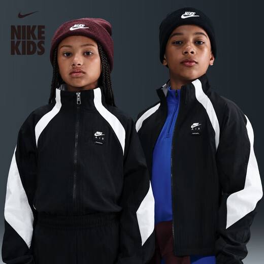 Nike (NIKE) big children's loose sports jacket for boys and girls woven lightweight stacked mesh jacket NIKE IH5968