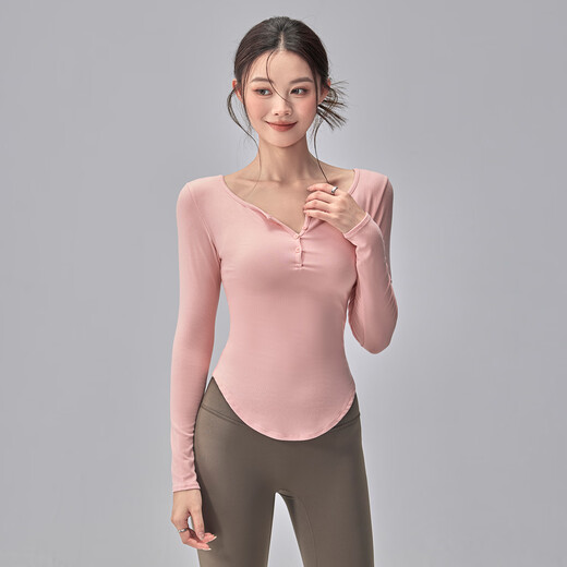 Youyou Yoga Wear Women's Fall Slimming Running Pilates Training Wear Long Sleeve J35058Y1U Moon White Blue M