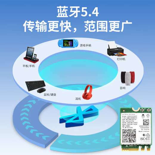 gxlinkstar WiFi6 WiFi7台式机BE200/AX210/AX200千兆无线网卡三频5374M蓝牙5.3电脑WiFi接收器 小PCI-E套件 【单卡】AX210支持win10/11/linux
