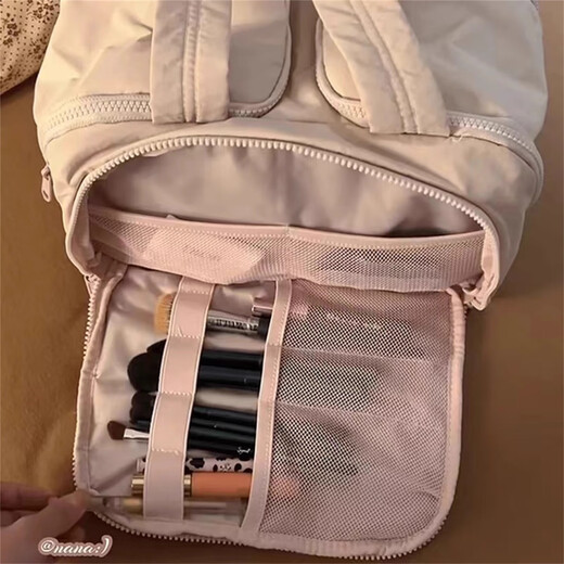 Xinnan Cosmetic Bag Large Capacity Women's 2025 New Portable Partitioned Multi-Function Storage Bag Outing Travel Wash Bag Ins Pink Partitioned Cosmetic Bag