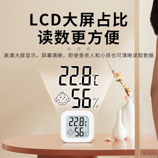 People's Electric Thermometer and Humidity Meter Indoor Thermometer for Home Baby Room High-Precision Indoor Thermometer and Hygrometer RE-W1012
