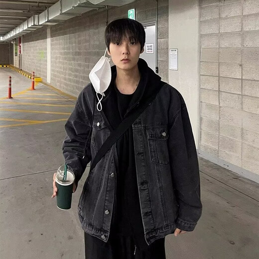 Cha Bailun CHELDBAILANNC denim jacket for men 2025 autumn Hong Kong style ripped American high-end loose student handsome trendy jacket for men Y1108 blue XL