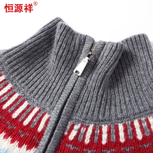 Hengyuanxiang Pure Wool Sweater Women's Autumn and Winter Half Turtle Collar Zipper Thick Jacquard Sweater Versatile Lady Sweater