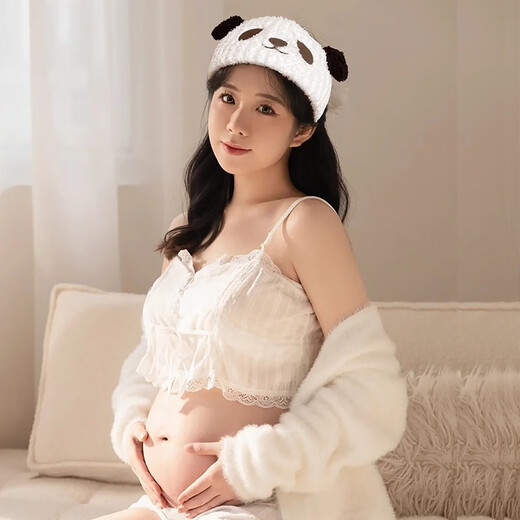 BIBK hairband for face wash, hairband, confinement hat, plush hairband for women, postpartum makeup, face wash, non-slip wide-brimmed hood, wide-brimmed panda confinement headband