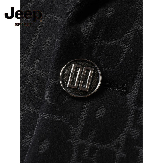 
JEEP SPIRIT large-size suit men's 2025 autumn and winter new style loose plus fat plus larger print handsome suit business casual jacket trend black 4XL 220-250Jin [Jin equals 0.5 kg]