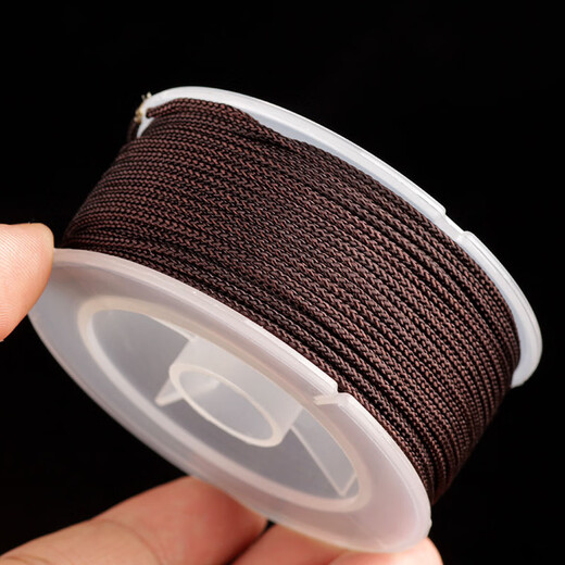 Jingji Wenwan string bracelet bracelet 108 Buddha beads thread jade thread bracelet braided thread thread bracelet beaded thread Mambo rope brown 1mm-25m/roll