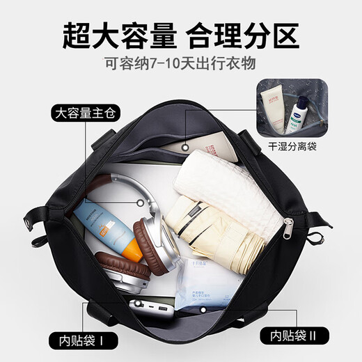 回力万向轮旅行包男大容量轻便可折叠带滑轮行李袋手提便携收纳可登机