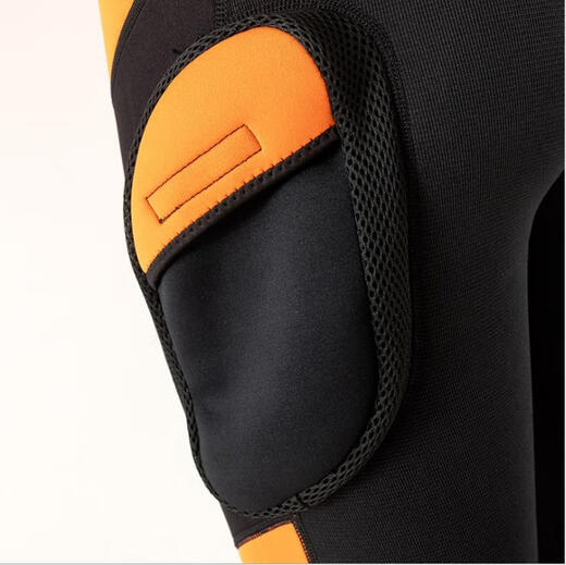 Oeny's new 3mm wetsuit for men and women, one-piece swimsuit, thickened and warm, special wetsuit for diving, quick drying, 3mm orange CR wetsuit, M55-65kg, one size fits all