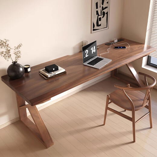Dream theme all solid wood computer desk bedroom home desk student study table double gaming table long table wall workbench supports color and size customization