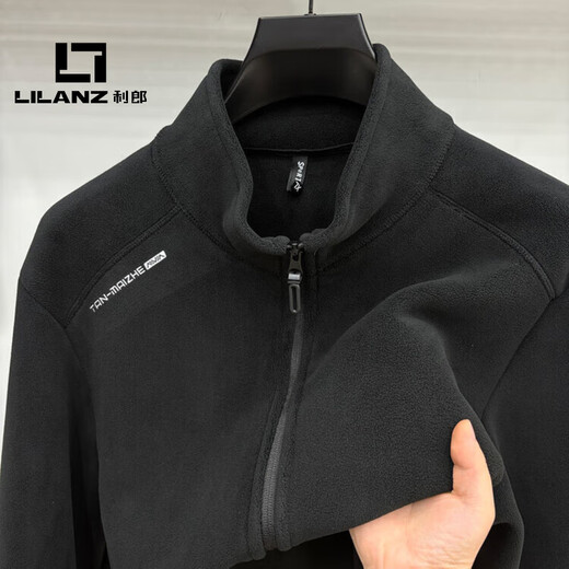 LILANZ official velvet thickened men's jacket Austrian velvet zipper jacket solid color new double-sided velvet jacket flagship official navy blue XL