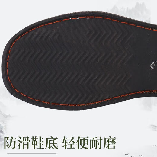 Old Beijing tire-soled cloth shoes, pure cloth soles, non-slip, wear-resistant, breathable and comfortable canvas men's labor insurance shoes, sewn cloth shoes 42