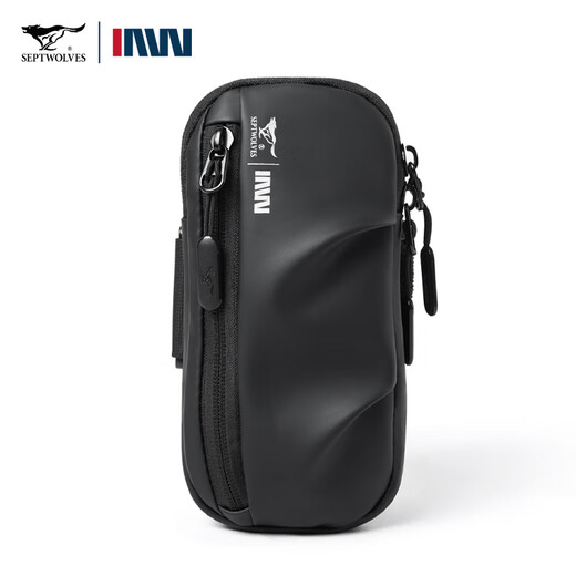 SEPTWOLVES arm bag men's sports running mobile phone bag water-repellent fitness outdoor new birthday gift black