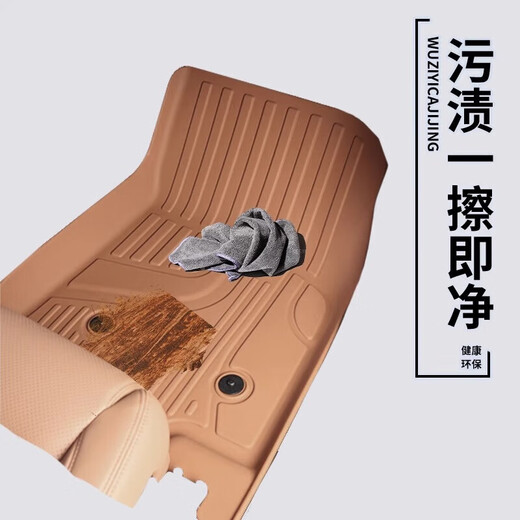 Suitable for NIO ES6/EC6 fully surrounded TPE floor mats, trunk mat, interior modification supplies, trunk carpet, double layer - black TPE + black galaxy blanket + trunk mat