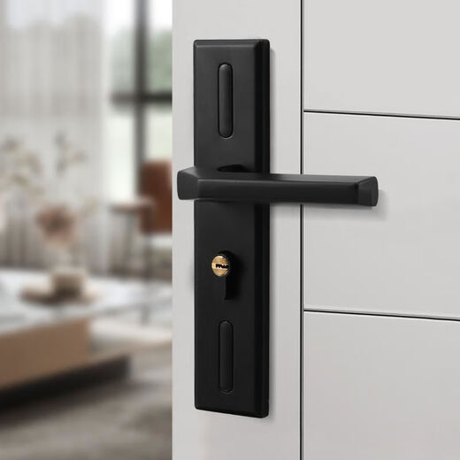 Puerta de dormitorio de Hualeji Localización de la puerta de interior de la puerta universal de madera de la puerta de madera Manija de mango manija de la mano sin modificación A13548 Cobre Carry Body Lock Corés 3 llave 35-50 mm