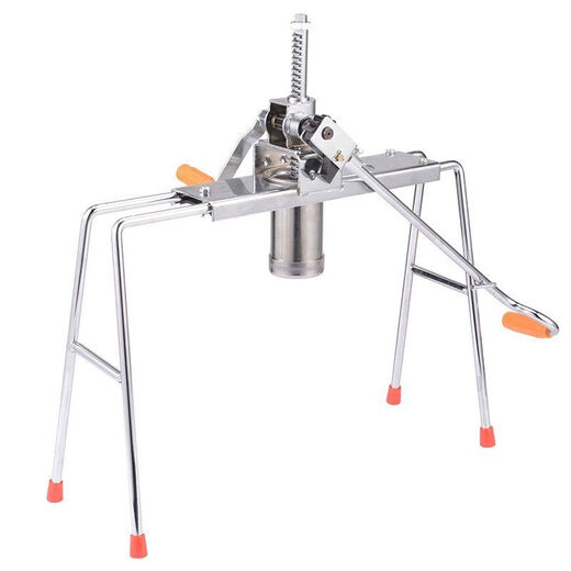 Homemade glutinous rice noodle machine manual glutinous rice noodle machine Heluo noodle machine hand-pressed stainless steel supreme thickened double bearing model + stainless steel barrel + 4 grinding tools