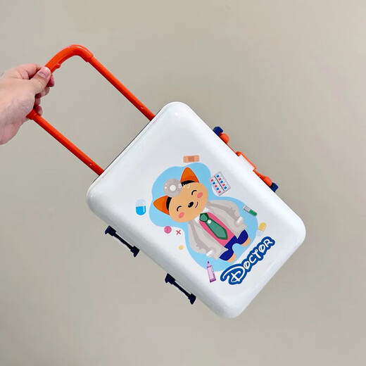 
Feidule Children's Little Doctor Playing House Toys Mini Kitchen Girls Baby Travel Li Hand Trolley Boy Tools Doctor Dual-Use Hand Trolley Box