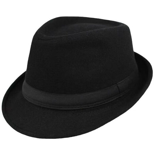 MANQIMEIYA sombrero sombrero de otoño e invierno para hombre sombrero de lana cálido para mediana edad y ancianos sombrero de jazz sombrero de caballero anciano de invierno gris oscuro tamaño mediano 56-58 circunferencia de la cabeza