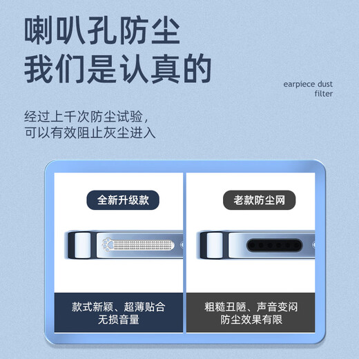 Munian is suitable for ViVO Y500 speaker dust-proof net, charging protective film, Vivo mobile phone speaker dust-proof sticker, dust-proof plug, blue/cat claw 4 long + 4 short + 2 plugs + 5 anti-scratch film, free tweezers (