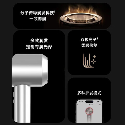Laifensheng National 3C Certification丨5 billion negative ions for hair care High-speed hair dryer household silent negative ions high power does not damage hair Huaqiangbei hair dryer gift champagne gold 5 billion moisturizing negative ions丨constant temperature quick-drying hair care 2025 new style丨10-year warranty only replacement not repair丨Gift box