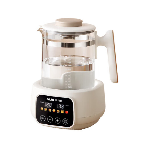 AUX health kettle, kettle, hot water kettle, constant temperature kettle, health kettle, teapot, teapot, teapot all-in-one machine, fully automatic glass insulation, small household 1.5L square pot YS130 color screen black plate-filter