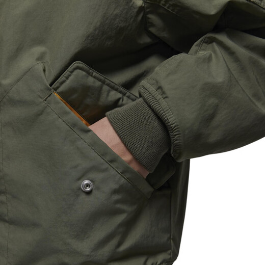 JordanRenegade pilot logo solid color outdoor casual sports stand collar zipper jacket men's medium olive green medium olive green L