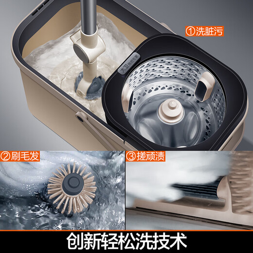 David Spin Mop Wash-and-Strip All-in-One Lazy Mopping Artefakt-Mopp für den Heimgebrauch mit einem Mopp und kein Händewaschen erforderlich. 2025 neuer Mopp