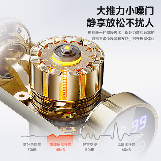 Owl multi-head fascia gun massager shoulder, neck, waist and back massager myocervical mask gun professional grade portable fitness muscle relaxation leg Mid-Autumn Festival birthday gift for parents and men, supreme fully equipped platinum, 99-speed variable speed + 9 professional massage heads + LCD digital display