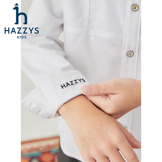 HAZZYS children's clothing boys' shirt autumn new college cotton comfortable long-sleeved top Oxford color 105