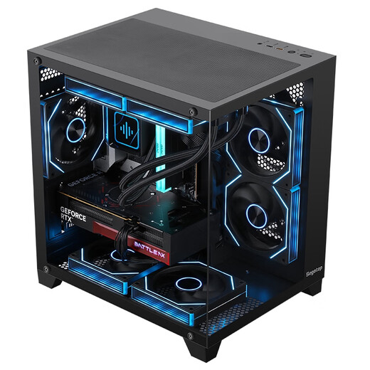 Colorful Ruilong 9600X/7500F/5060/5060ti/5070 game console 3A masterpiece live desktop computer productivity AI model rendering DIY assembly machine with one 9600X+RTX5060 black single host
