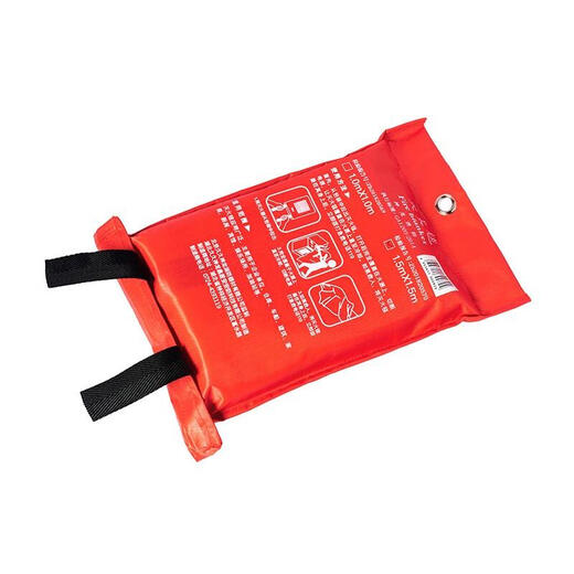 Fiberglass fire extinguishing blanket vehicle home hotel fire safety emergency blanket 1.5 meters 1.5 meters fire-fighting stainless steel four-fold stretcher with bag