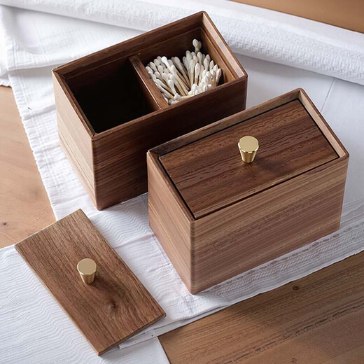 Jiriji black walnut wooden tissue box living room light luxury paper box home napkin box storage box solid wood paper