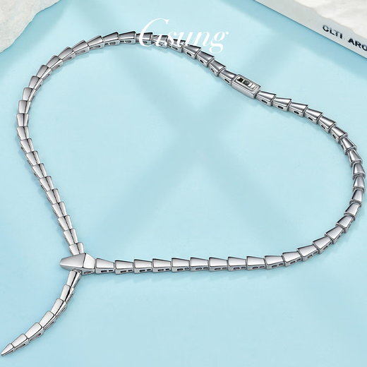 GsunG Platinum Snake Necklace for Women PT950 Pure Platinum Zodiac Year of the Snake Chain Snake Necklace Fashion Niche Priced by Grams Contact Before Buying