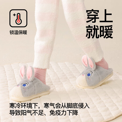 Park West Zootopia Judy Cotton Slippers Women's Winter Children's Cute Cotton Slippers Home Indoor Warm Anti-Slip Bottom Judy 29 (210mm) Children's Size