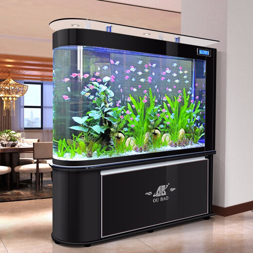 Opel fish tank aquarium living room large household ecological glass aquarium goldfish tank screen entrance 1 meter long bottom filter