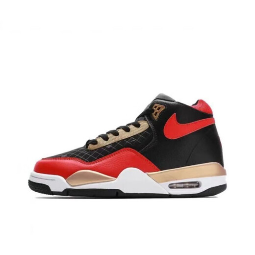 
AJNIKERAIR NIKE pure original Flight89 basketball shoes black, white, red, white, blue and white laser AJ4 brother model Chicago NIKE FLIGHT89-white black olive single layer 36