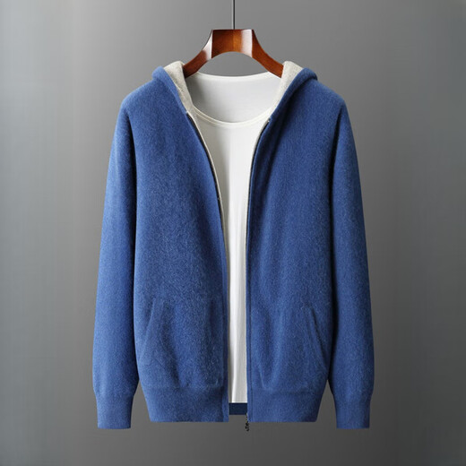 Wirpta high-end brand wool knitted jacket men's spring new zipper jacket casual versatile double-sided sports cardigan purple velvet + orange (spot Suda) M (suitable for 120-140Jin Jin equals 0.5 kg)