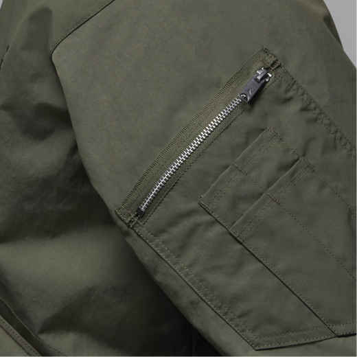 JordanRenegade pilot logo solid color outdoor casual sports stand collar zipper jacket men's medium olive green medium olive green L