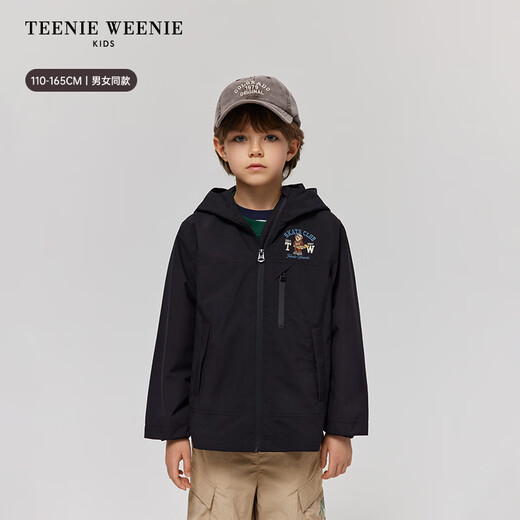 Teenie Weenie Kids three-proof bear children's clothing 25 years new spring and autumn jacket for boys and girls black 150 cm