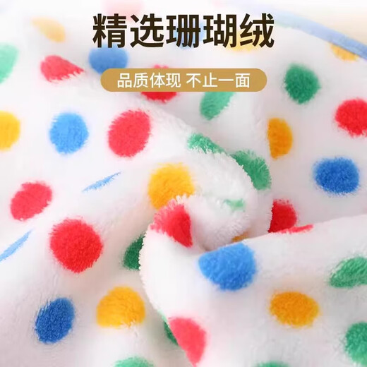 Polka-dot coral velvet rag, kitchen dishwashing cloth, home use, not easy to stain oil, absorb water, not shed lint, 10-pack, absorb water, not stick to oil