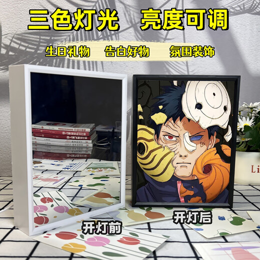 
Mian Tiger Ninja Obito Naruto Uchiha Itachi Mirror Lighting Drawing Model Shin Night Light Ornaments Uchiha Obito 5 13658 US Plug-in Key Model - White Frame [21x16.5cm] AS Plastic Photo Frame + High Acrylic + Mirror Model