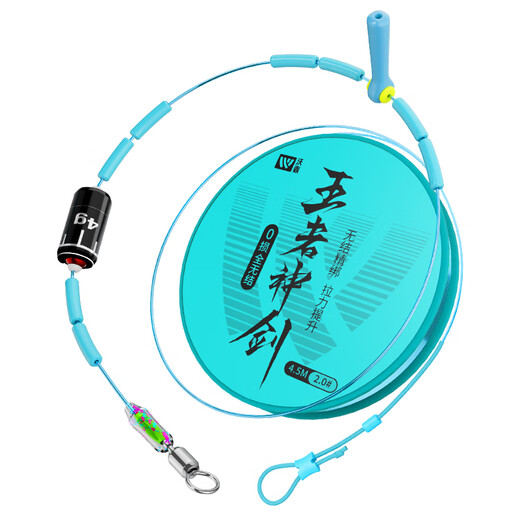 Woding King's Divine Sword Completely Knotless Line Set Finished Main Line Fishing Large Object Line Set 5.4 Meters No. 3.0 - Two Rolls