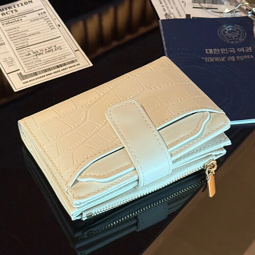 Bibk japonais portefeuille de cartes multifonction pour femmes Sac à niche simple pliable portefeuille en cuir multi-cartes nouveau style Y9227