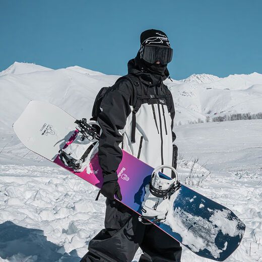 Schwarz-weiße 3L wasserdichte, winddichte und verschleißfeste Skijacke, übergroße Snowboardjacke in Panda-Farbe plus Samt, schwarz-weiß farblich passend S S150-160CM auf Lager