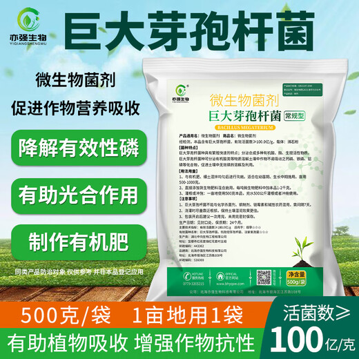 YIQIANGSHENGWU 500g/pack Bacillus megaterium solubilizes phosphorus and potassium, improves soil, improves organic matter, promotes root growth 500g/pack
