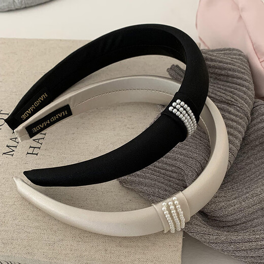 Sangma Zhao Lusi's same style hairband, simple pearl high skull hairpin, face wash, facial mask, hair pressure headband, temperament hair accessory