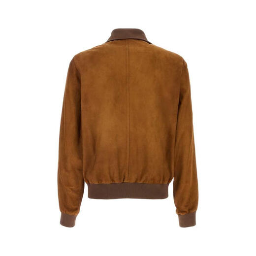 PRADA FW25 Luxury Men's Suede Jacket Beige Camel 20 | 52 IT