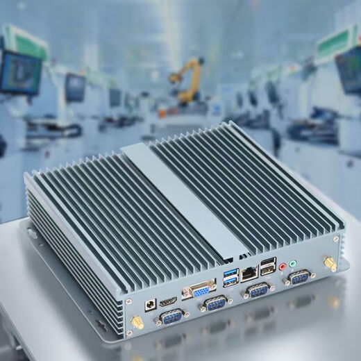 粤西工控工控机主机微型i3i5i7嵌入式迷你工业电脑6串口j1900无风扇工作站全封闭低功耗服务器迷你小主机 官方标配 模块升级WIFI（单排不发货）