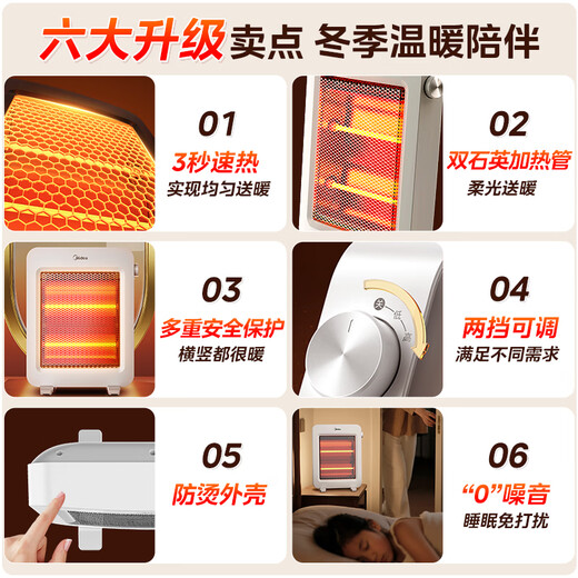 Midea Light and Warm Travel Home Heater/Electric Heater/Electric Heater/Far Infrared/Small Sun/Heating Stove/Mini Energy-Saving Desktop Office Stove NPS-MH