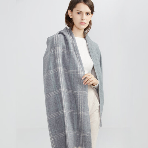 TUTORGOOSE scarf for women winter Korean fashion versatile ins trend thickened warm long shawl with extra long shawl gray